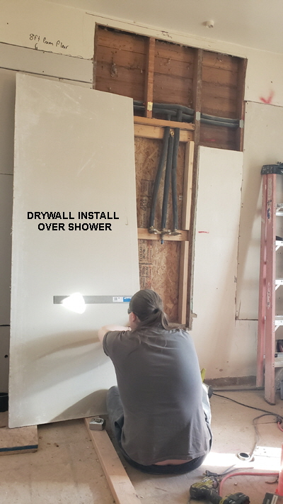 25DRYWALL OVER SHOWER